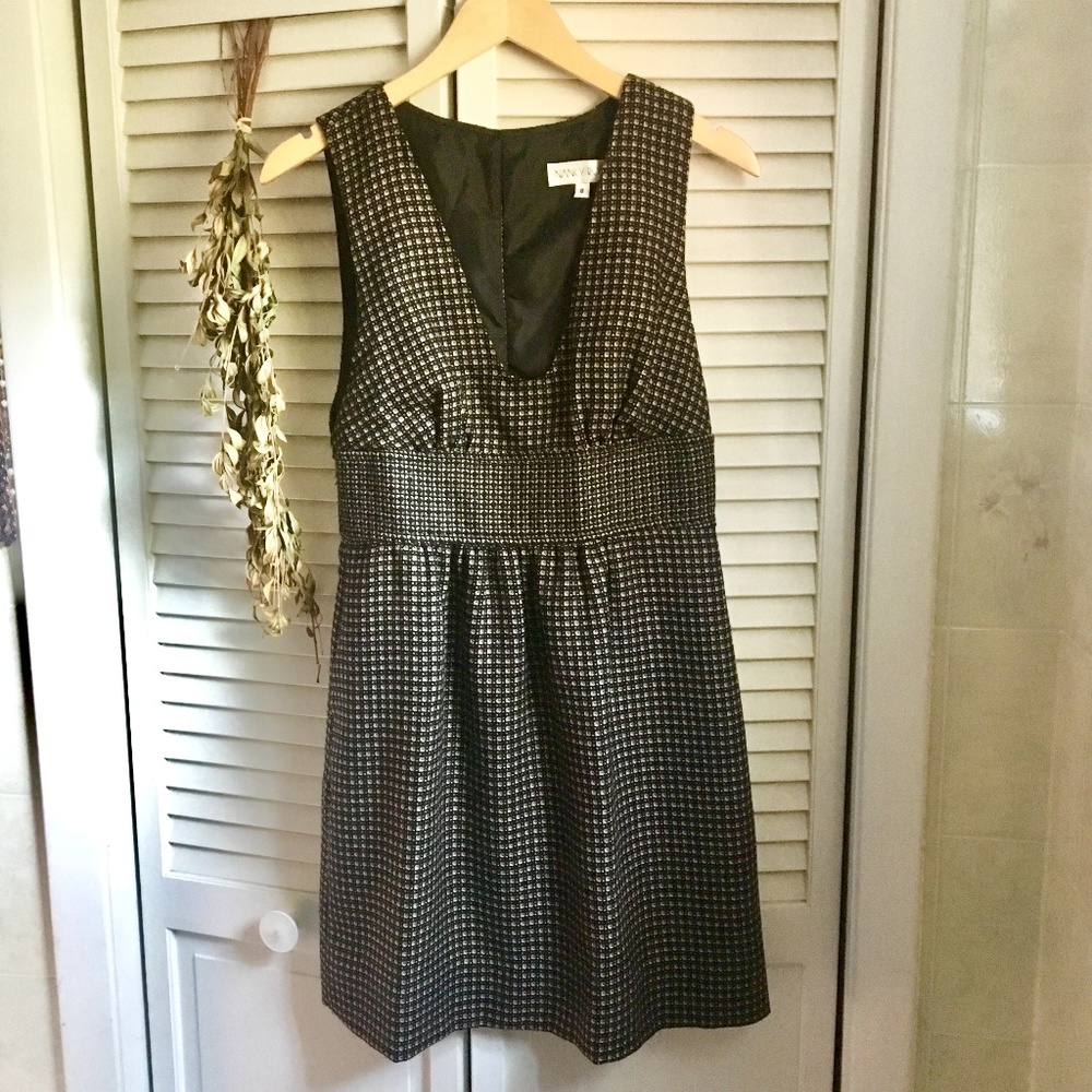 {NWT Nancy Rose} Black Tweed Squares Winter Dress